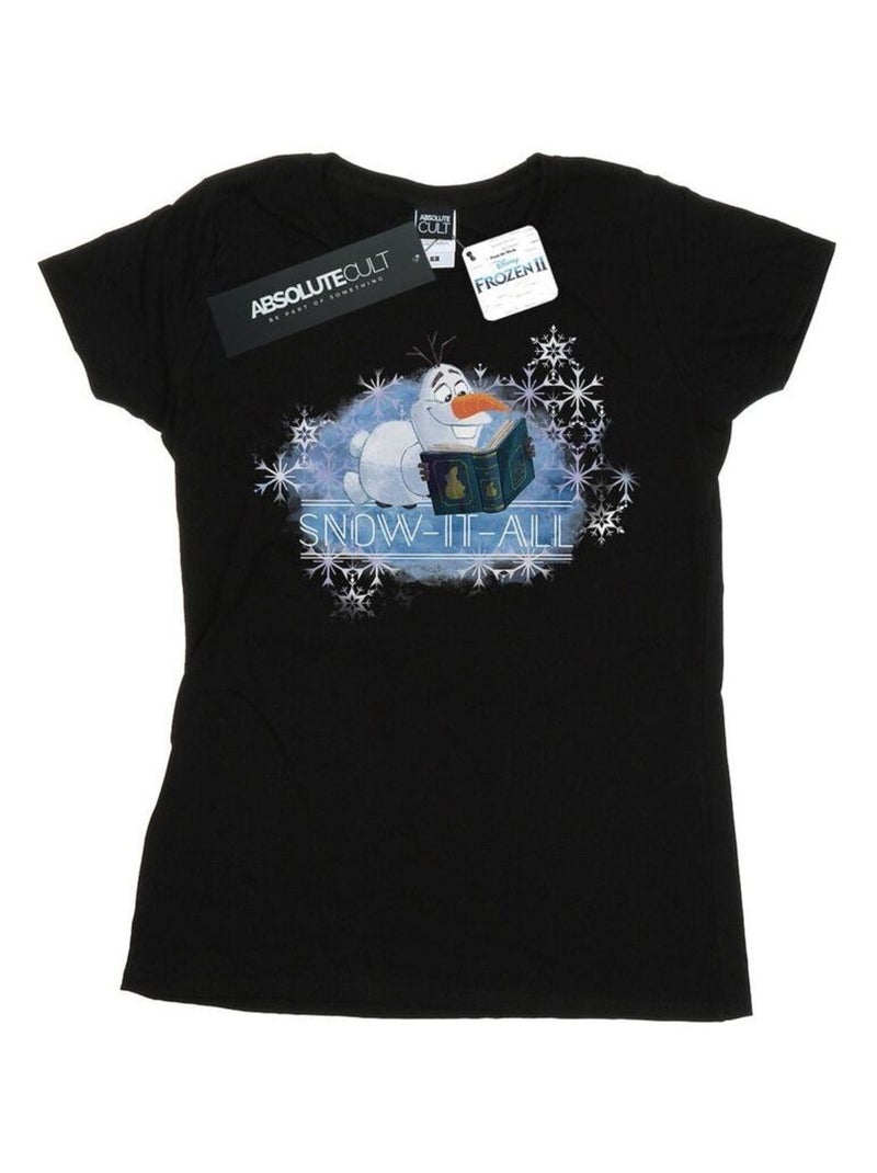 Disney - T-shirt La Reine des Neiges SNOW IT ALL Noir - Kiabi