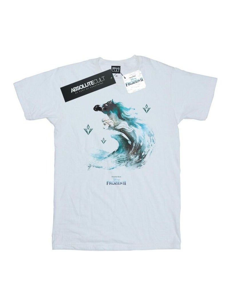 Disney - T-shirt La Reine des Neiges THE WATER SPIRIT Blanc - Kiabi
