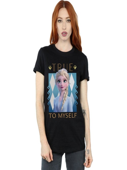 Disney - T-shirt La Reine des Neiges TRUE TO MYSELF - Kiabi