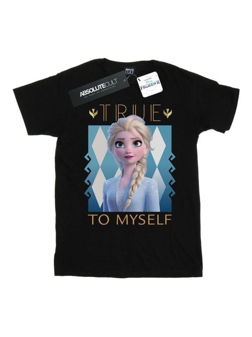 Disney - T-shirt La Reine des Neiges TRUE TO MYSELF - Kiabi