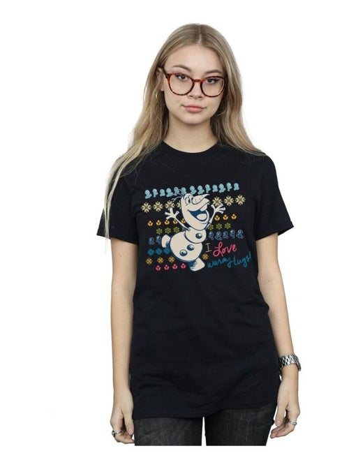 Disney - T-shirt La Reine des Neiges WARM HUGS - Kiabi