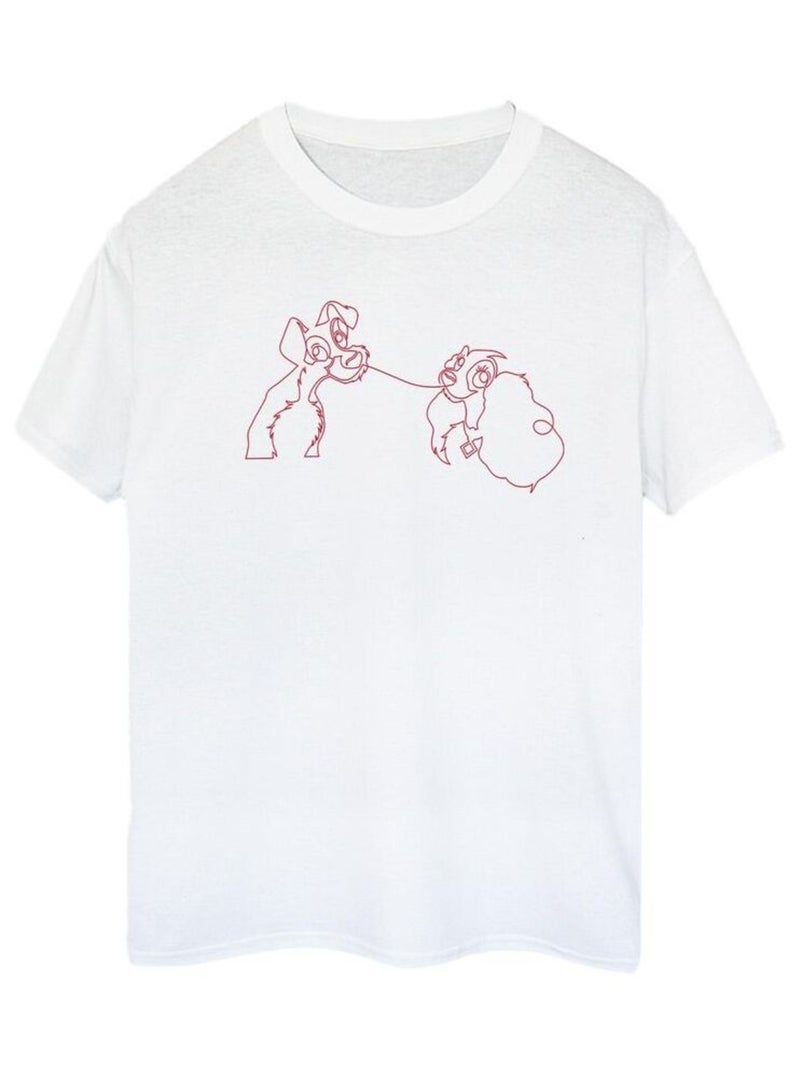 Disney - T-shirt LADY AND THE TRAMP Blanc - Kiabi