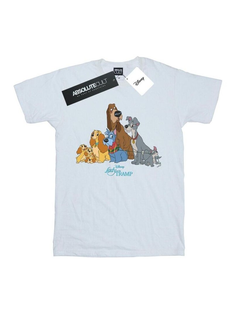 Disney - T-shirt LADY AND THE TRAMP Blanc - Kiabi