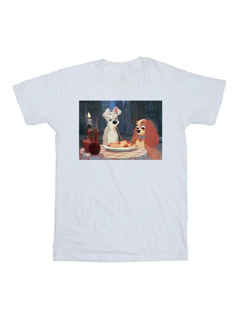 Disney - T-shirt LADY AND THE TRAMP Blanc - Kiabi