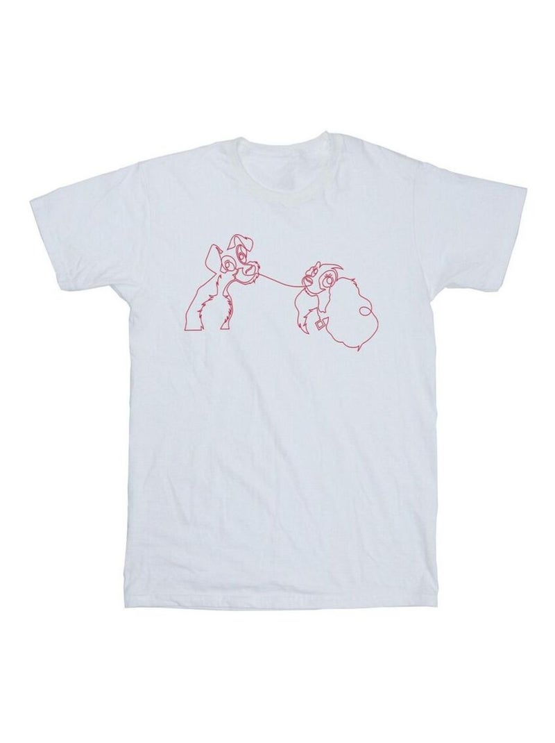 Disney - T-shirt LADY AND THE TRAMP Blanc - Kiabi