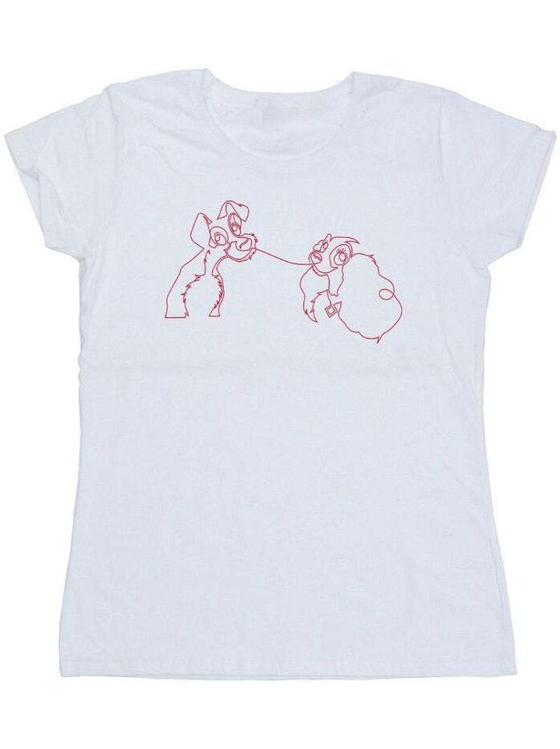 Disney - T-shirt LADY AND THE TRAMP Blanc - Kiabi