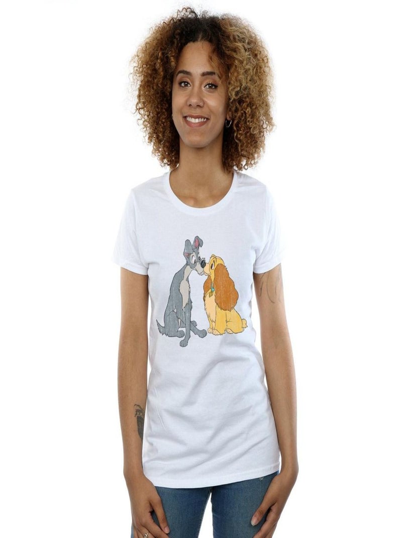 Disney - T-shirt LADY AND THE TRAMP Blanc - Kiabi