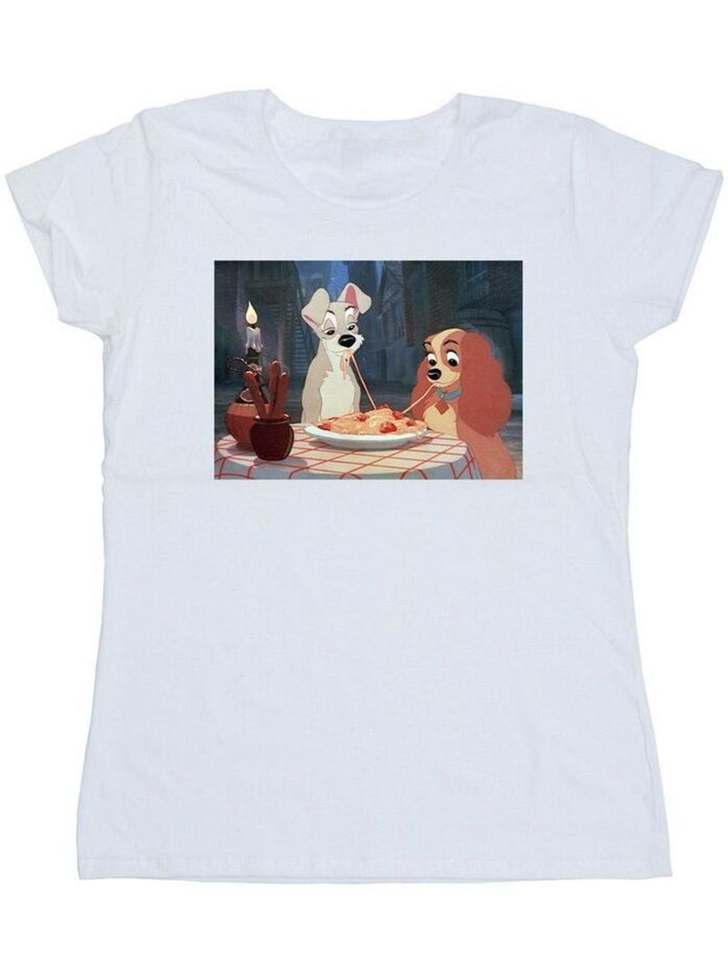 Disney - T-shirt LADY AND THE TRAMP Blanc - Kiabi