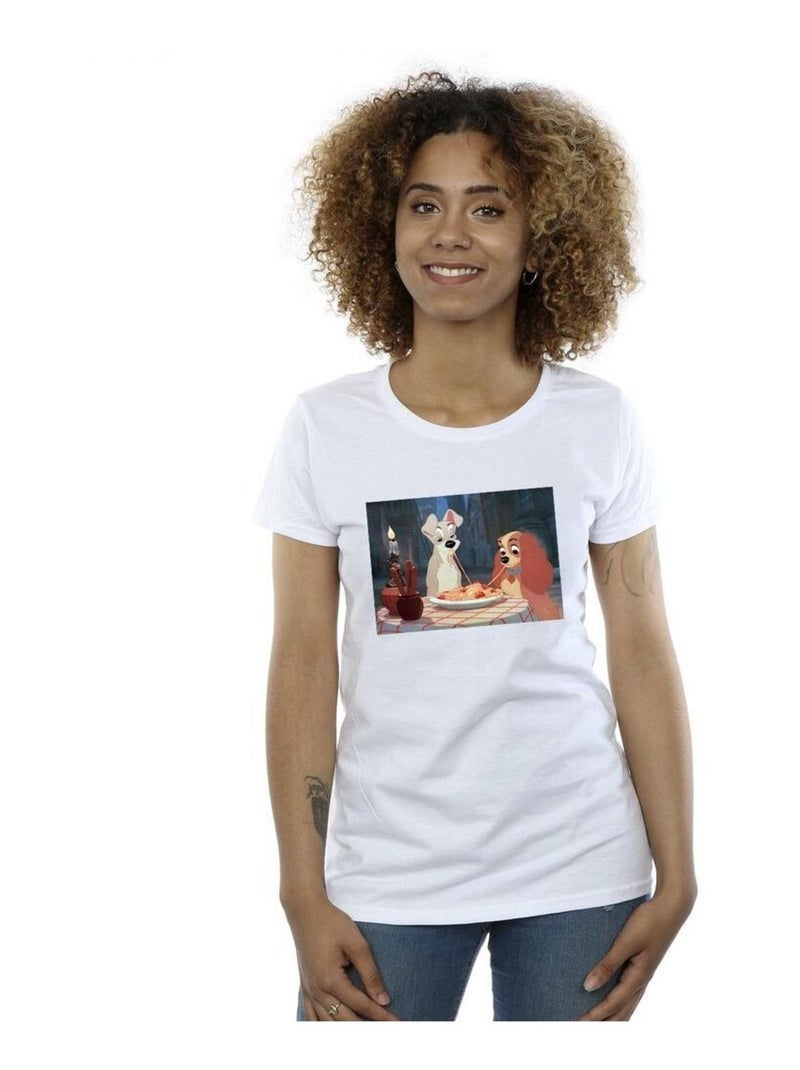 Disney - T-shirt LADY AND THE TRAMP Blanc - Kiabi
