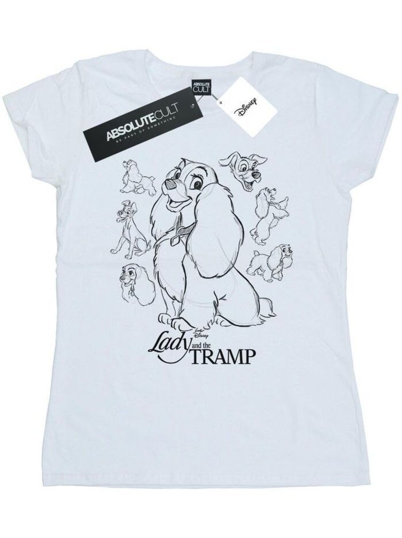 Disney - T-shirt LADY AND THE TRAMP Blanc - Kiabi
