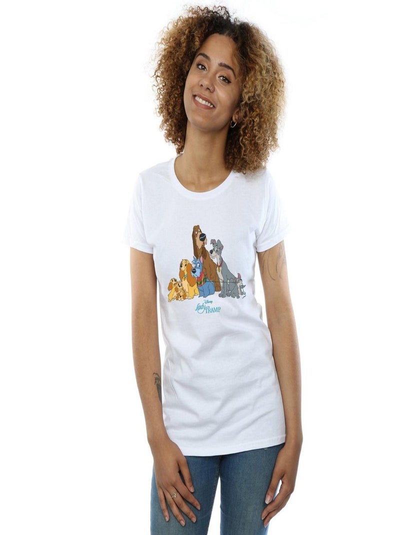 Disney - T-shirt LADY AND THE TRAMP Blanc - Kiabi