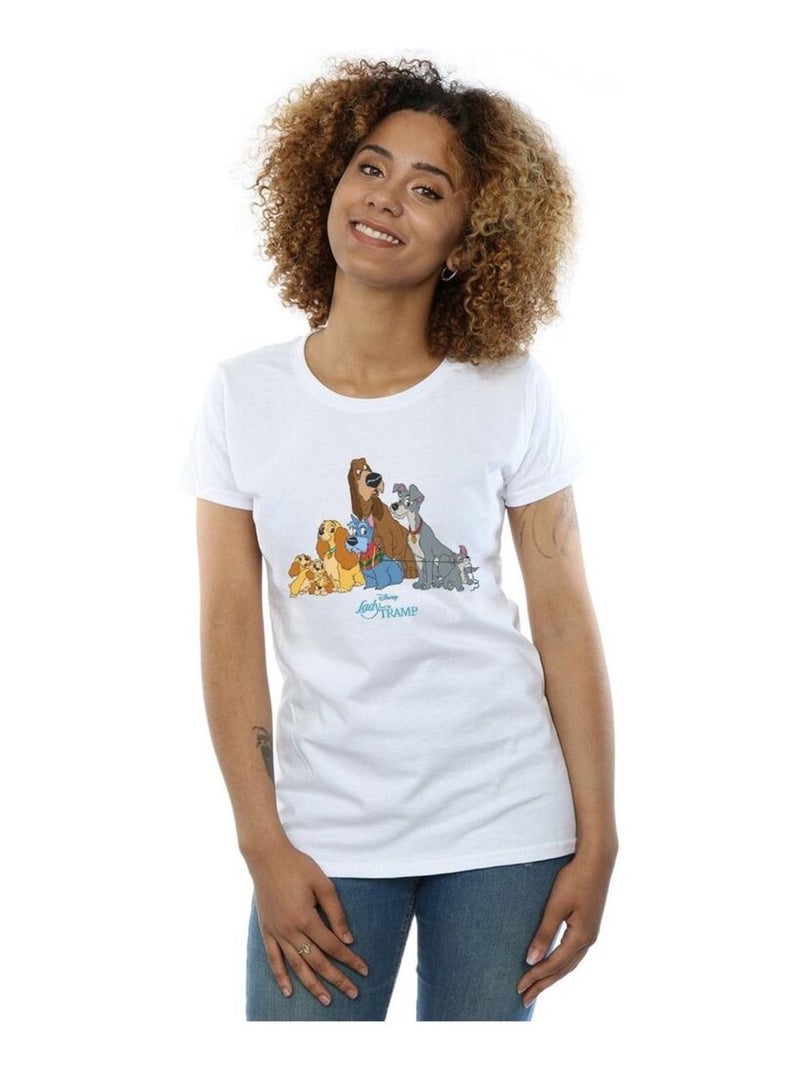 Disney - T-shirt LADY AND THE TRAMP Blanc - Kiabi