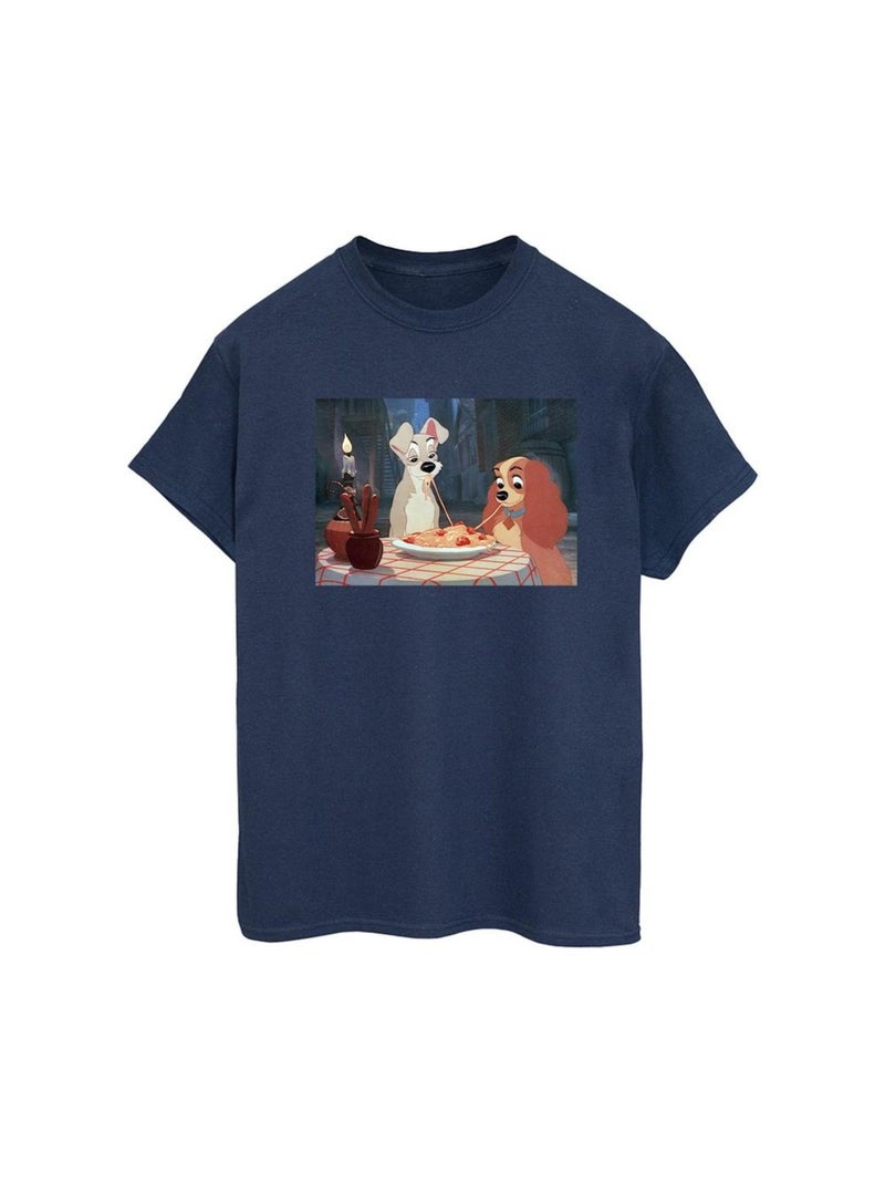 Disney - T-shirt LADY AND THE TRAMP Bleu marine - Kiabi