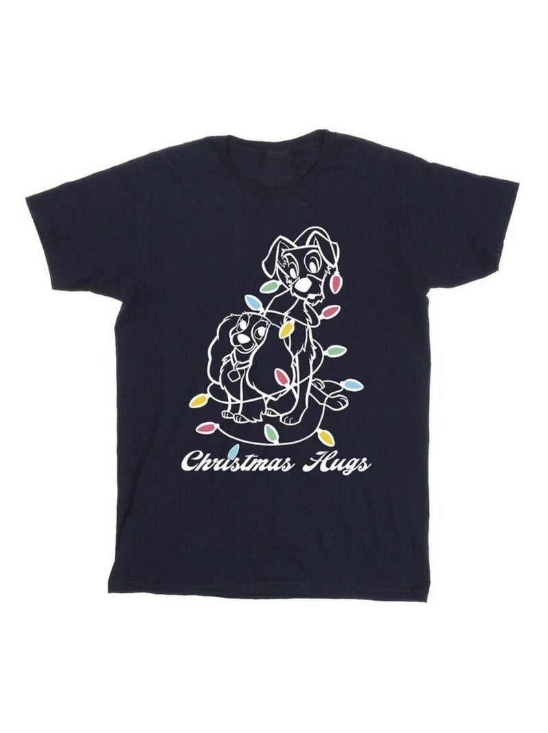 Disney - T-shirt LADY AND THE TRAMP Bleu marine - Kiabi