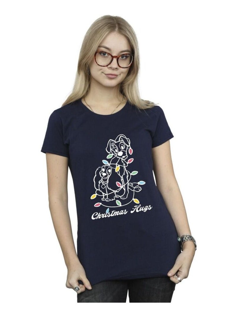 Disney - T-shirt LADY AND THE TRAMP Bleu marine - Kiabi