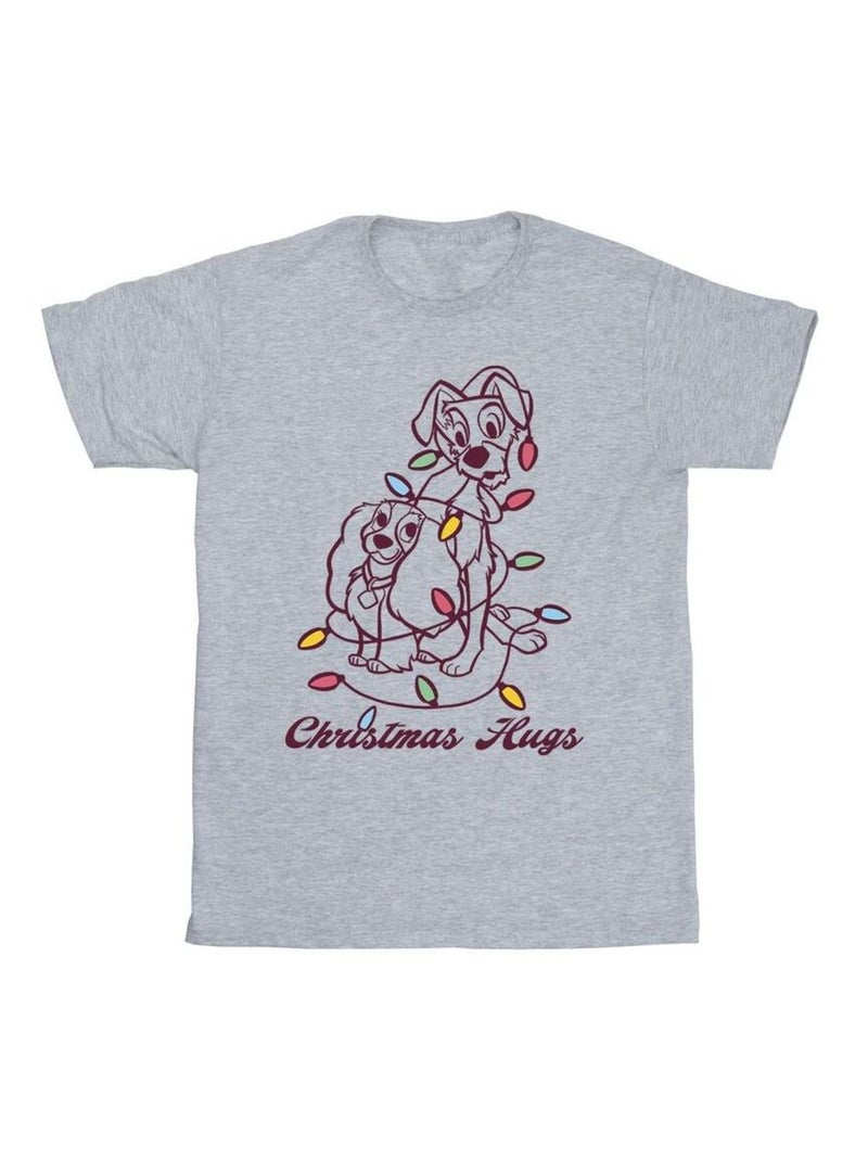 Disney - T-shirt LADY AND THE TRAMP Gris chiné - Kiabi