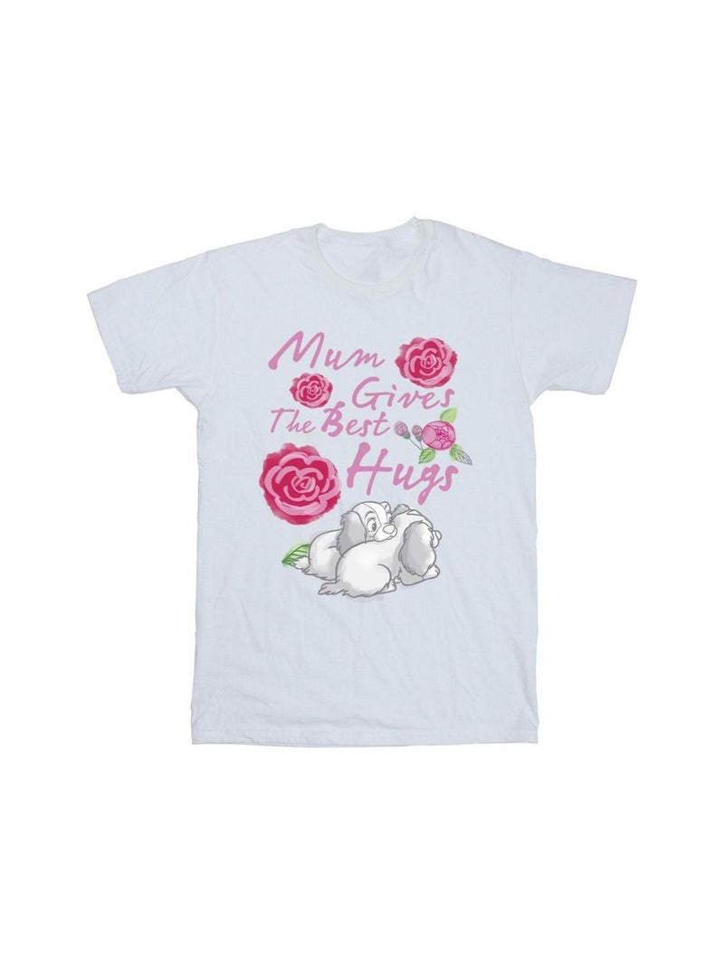 Disney - T-shirt LADY AND THE TRAMP MUM HUGS Blanc - Kiabi