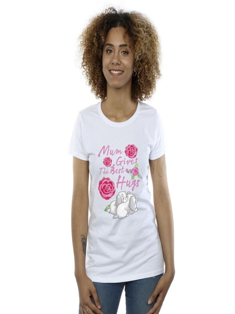 Disney - T-shirt LADY AND THE TRAMP MUM HUGS Blanc - Kiabi