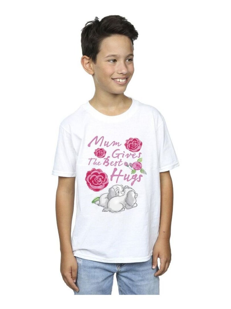 Disney - T-shirt LADY AND THE TRAMP MUM HUGS Blanc - Kiabi