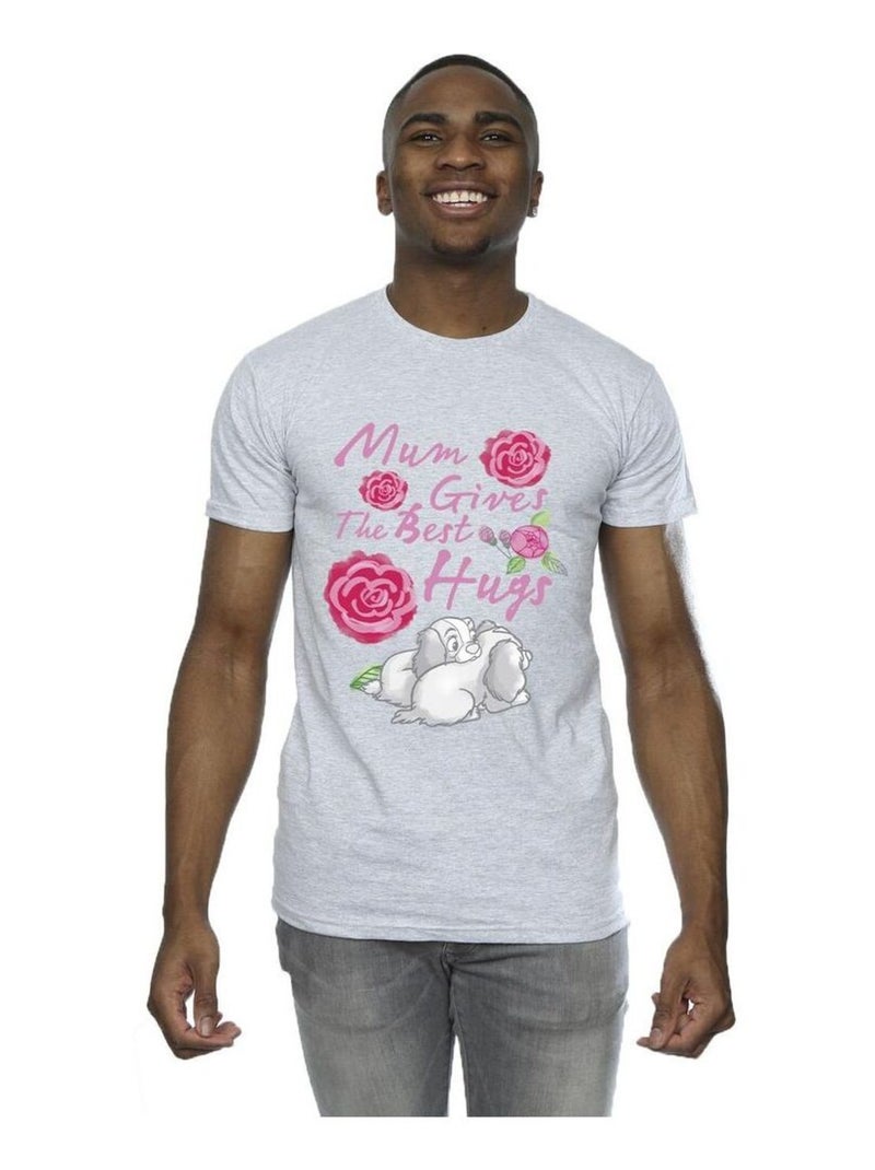Disney - T-shirt LADY AND THE TRAMP MUM HUGS Gris chiné - Kiabi