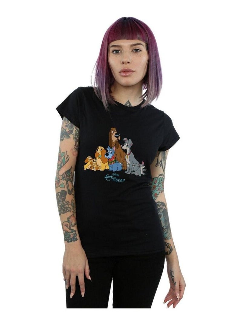 Disney - T-shirt LADY AND THE TRAMP Noir - Kiabi
