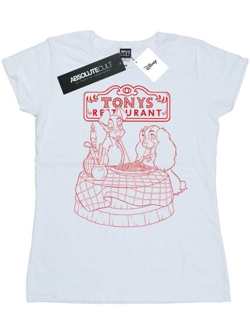 Disney - T-shirt LADY AND THE TRAMP THAT'S AMORE Blanc - Kiabi