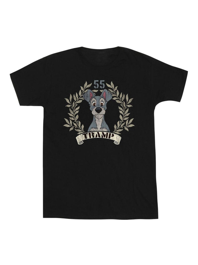 Disney - T-shirt LADY AND THE TRAMP TRAMP SINCE Noir - Kiabi