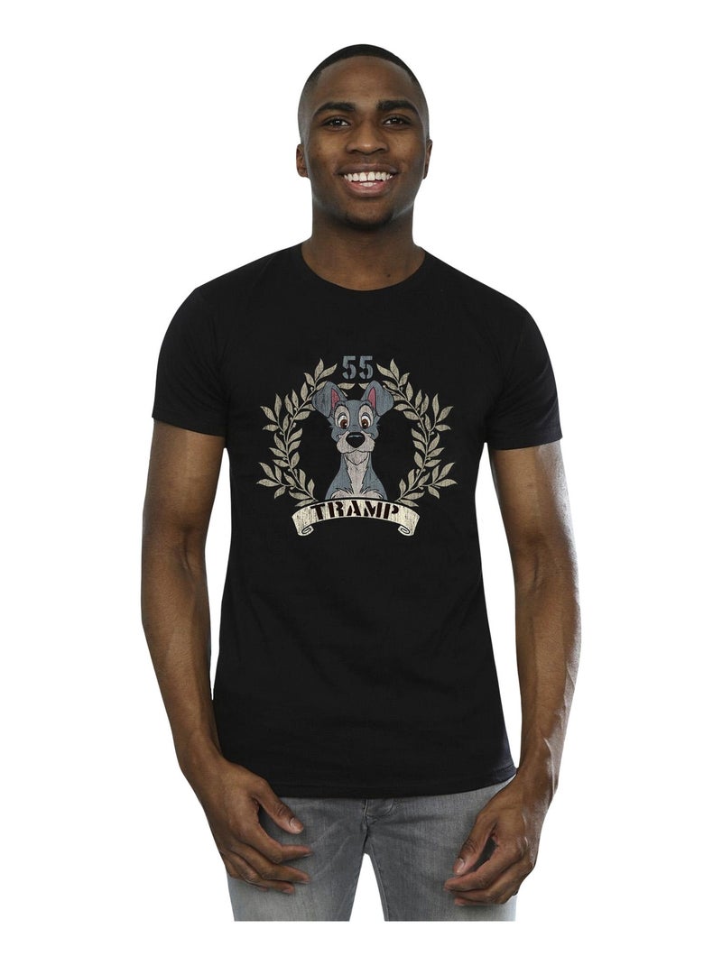 Disney - T-shirt LADY AND THE TRAMP TRAMP SINCE Noir - Kiabi