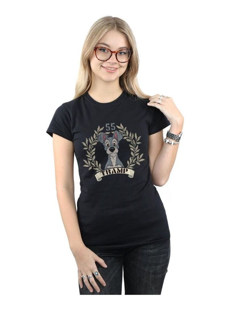 Disney - T-shirt LADY AND THE TRAMP TRAMP SINCE Noir - Kiabi
