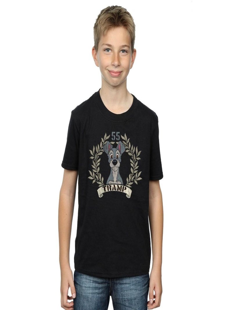 Disney - T-shirt LADY AND THE TRAMP TRAMP SINCE Noir - Kiabi