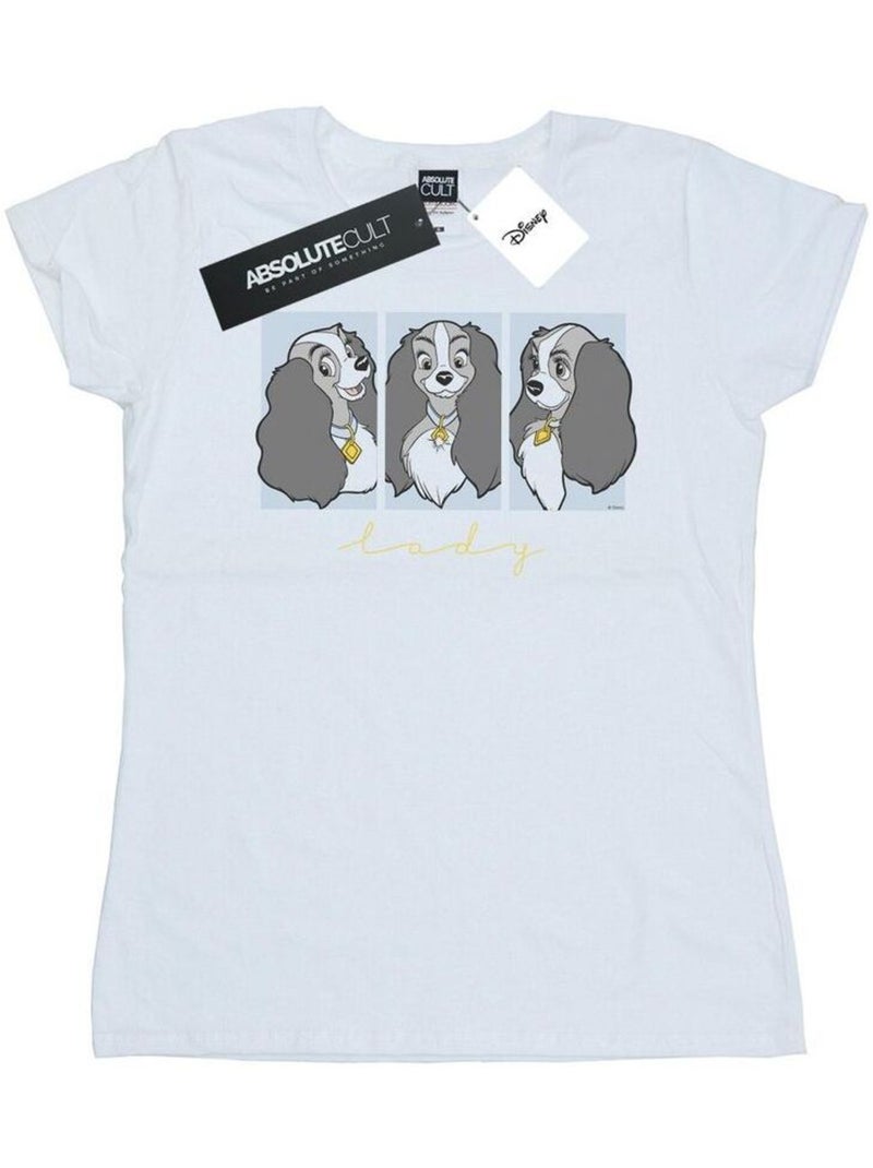Disney - T-shirt LADY AND THE TRAMPS Blanc - Kiabi