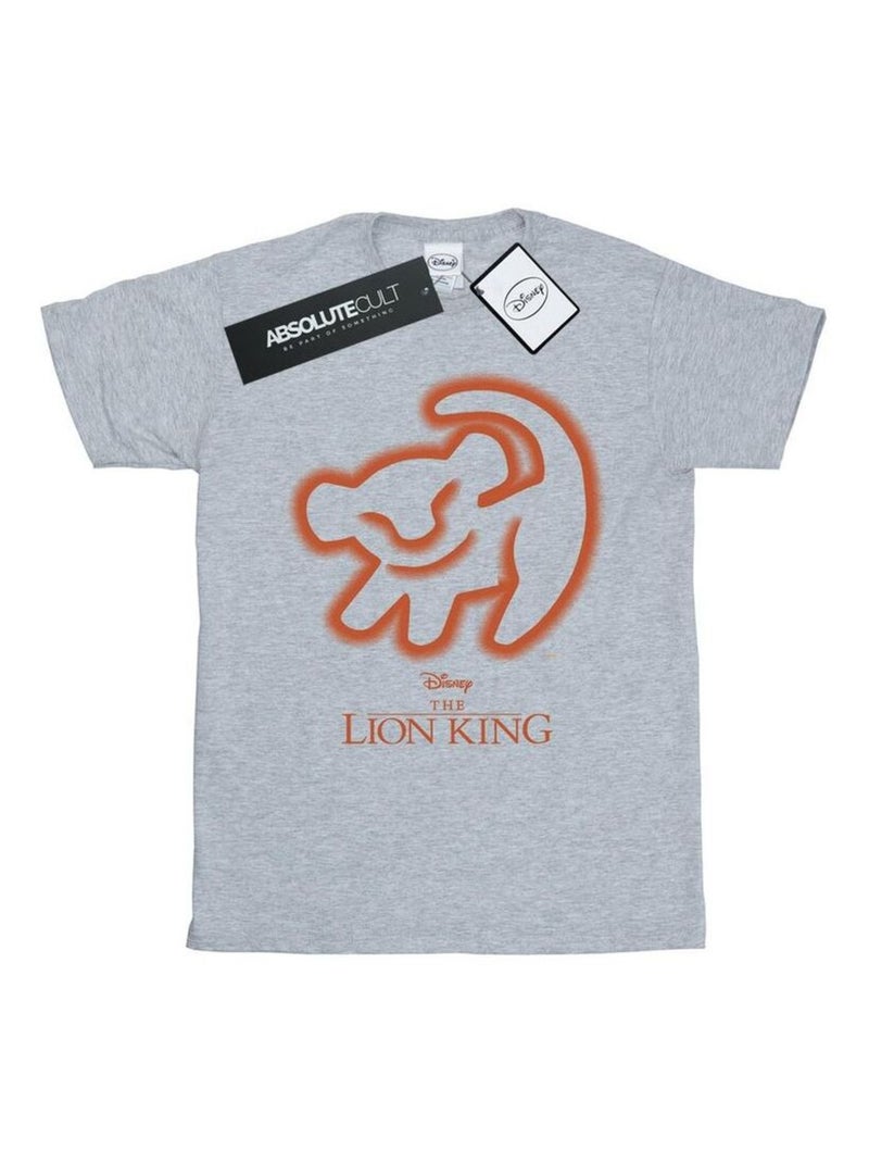 Disney - T-shirt Le Roi Lion Gris chiné - Kiabi