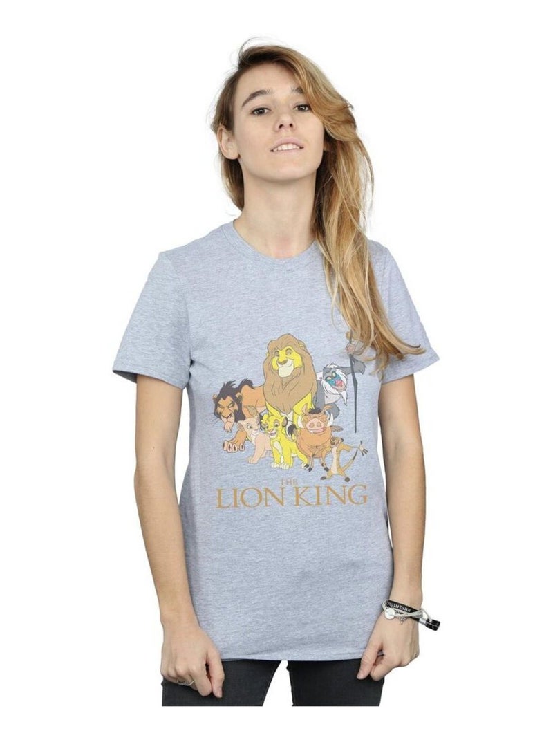 Disney - T-shirt Le Roi Lion Gris chiné - Kiabi