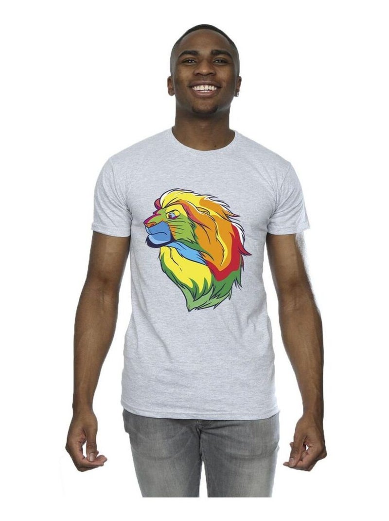 Disney - T-shirt Le Roi Lion Gris chiné - Kiabi