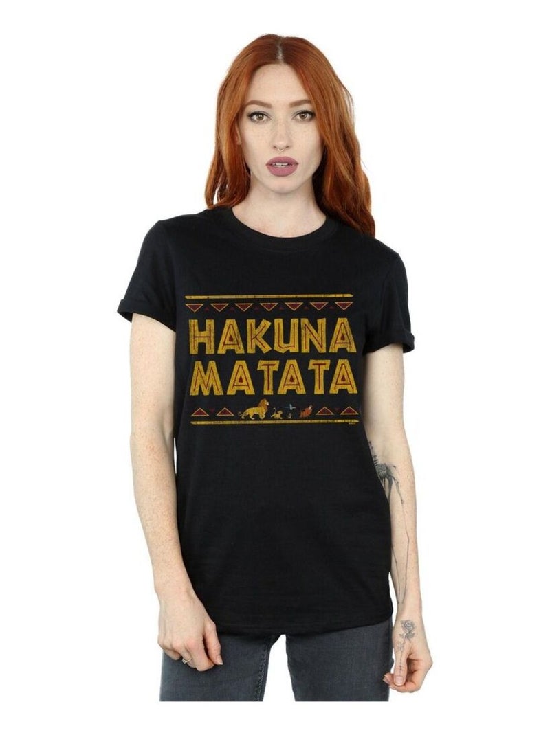 Disney - T-shirt Le Roi Lion HAKUNA MATATA Noir - Kiabi