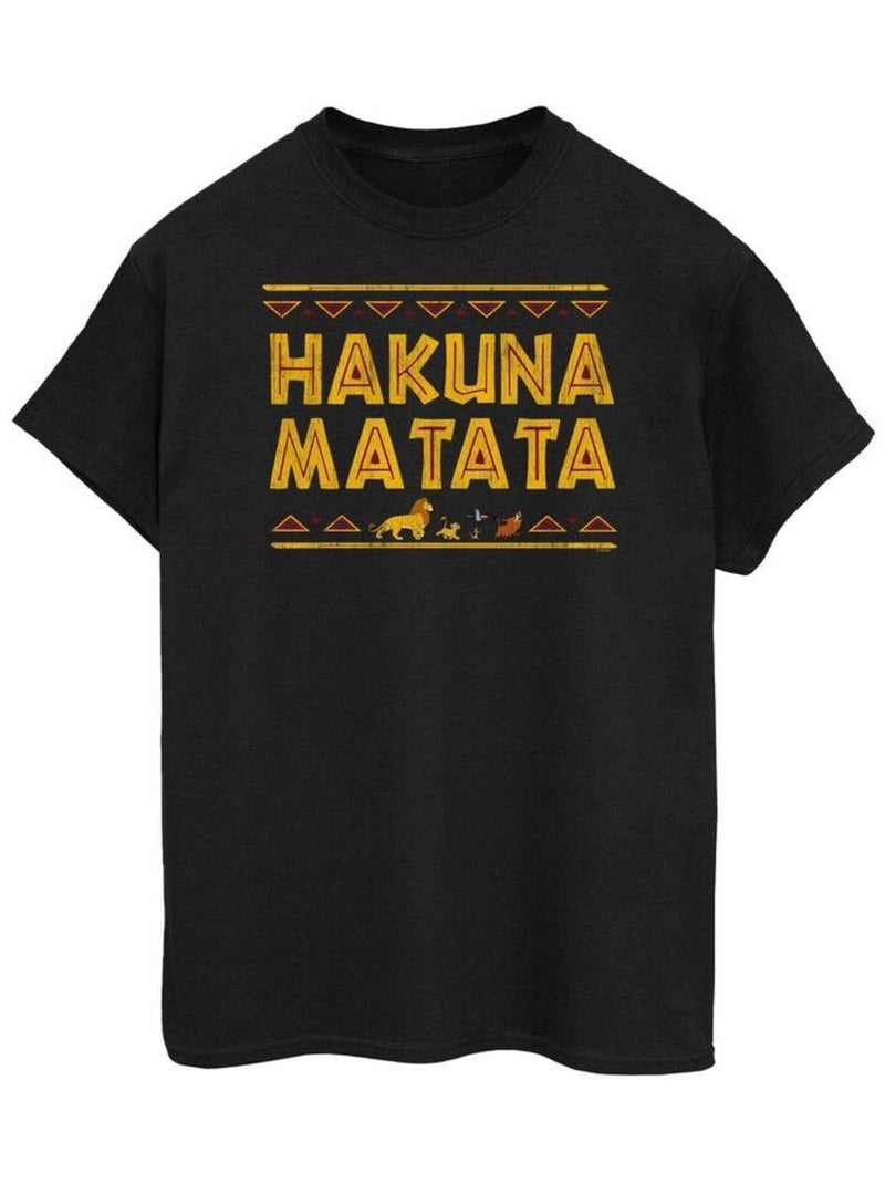 Disney - T-shirt Le Roi Lion HAKUNA MATATA Noir - Kiabi