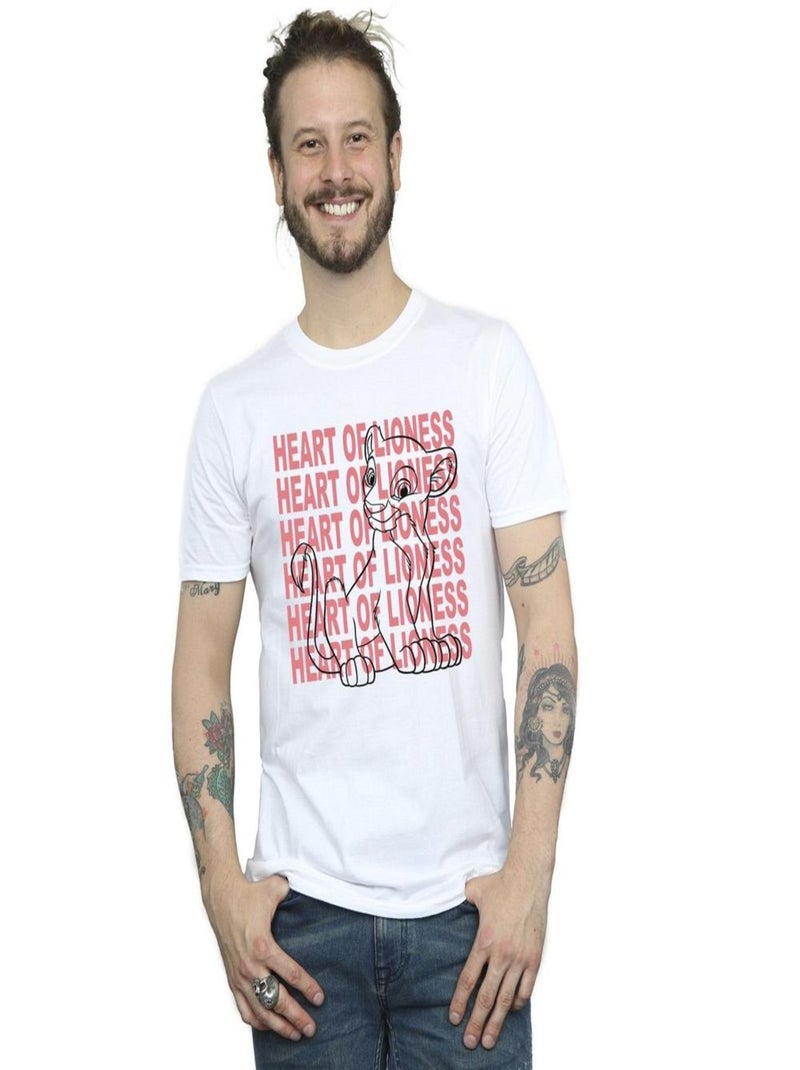 Disney - T-shirt Le Roi Lion HEART OF A LIONESS Blanc - Kiabi