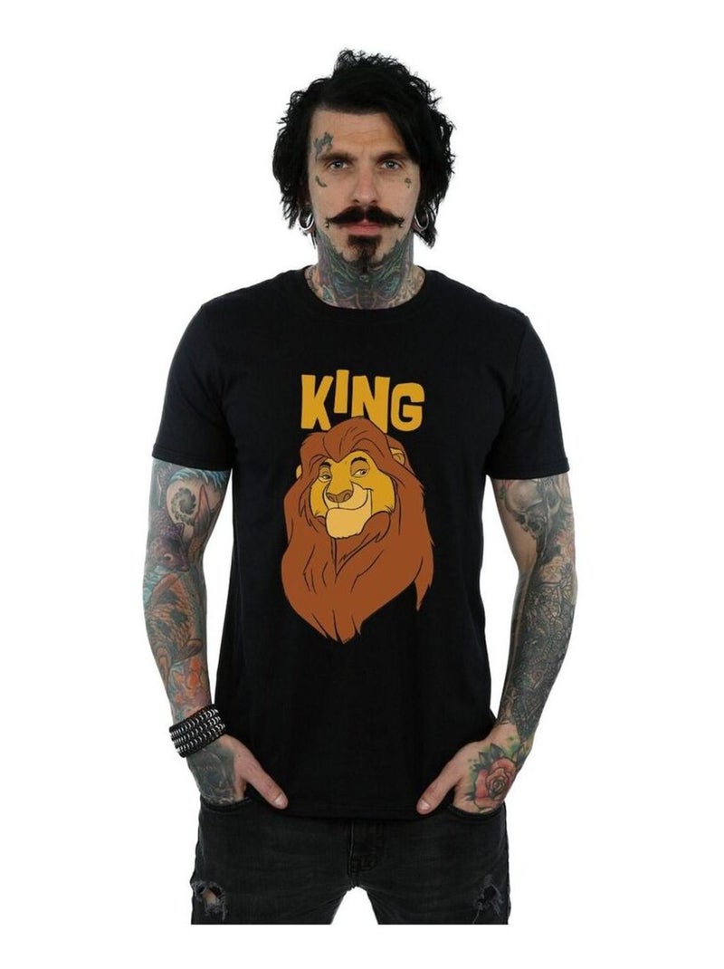 Disney - T-shirt Le Roi Lion MUFASA KING Noir - Kiabi