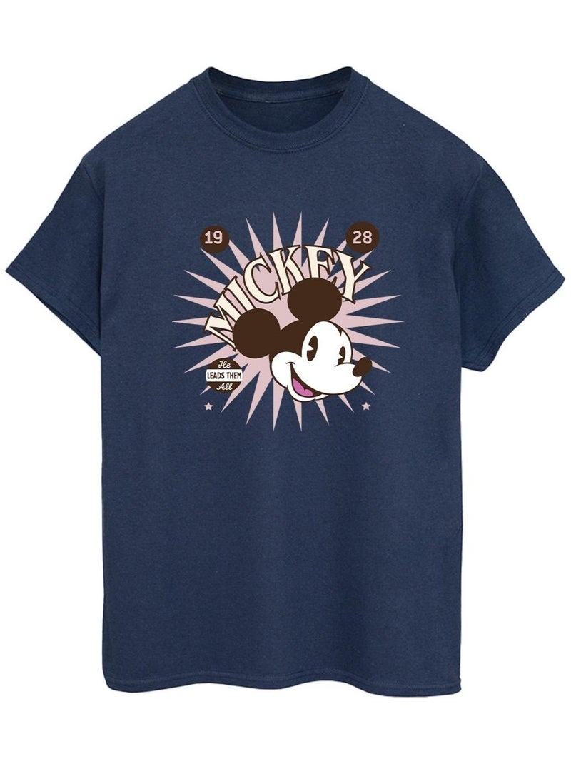 Disney - T-shirt LEADS THEM ALL Bleu marine - Kiabi