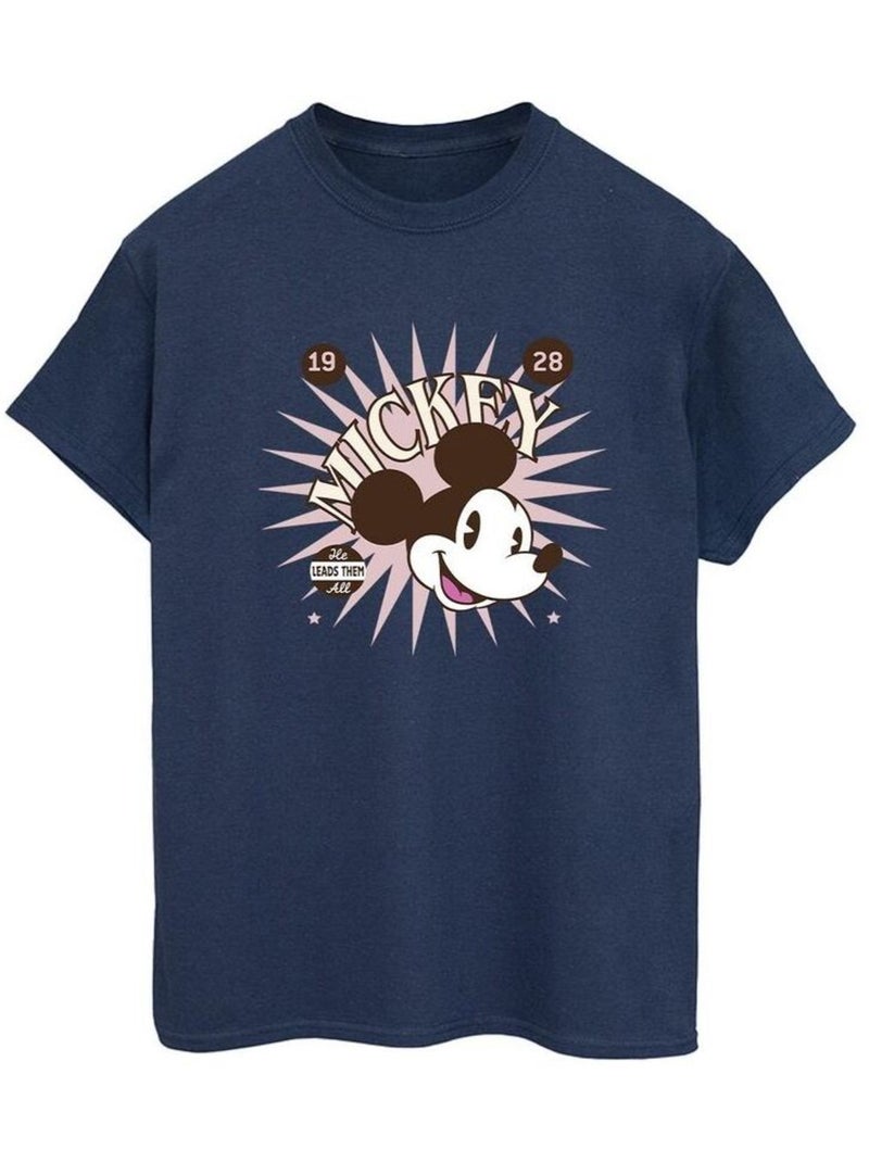 Disney - T-shirt LEADS THEM ALL Bleu marine - Kiabi