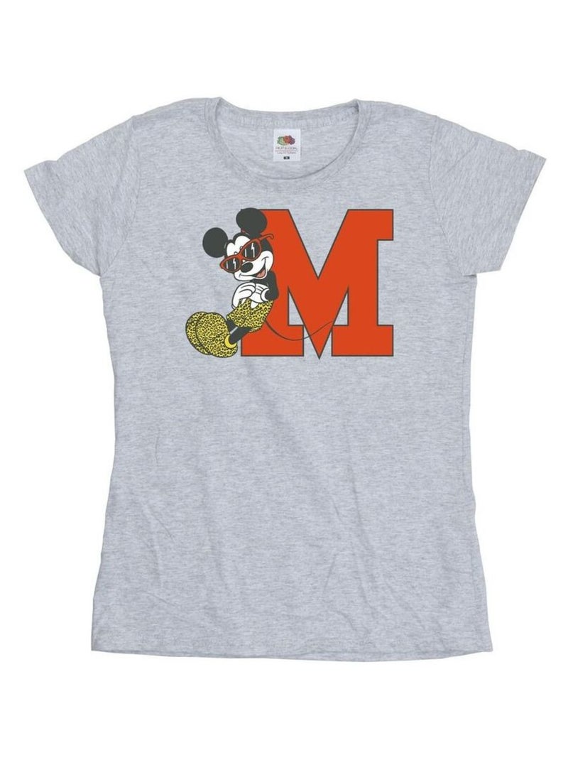 Disney - T-shirt LEOPARD TROUSERS Gris chiné - Kiabi
