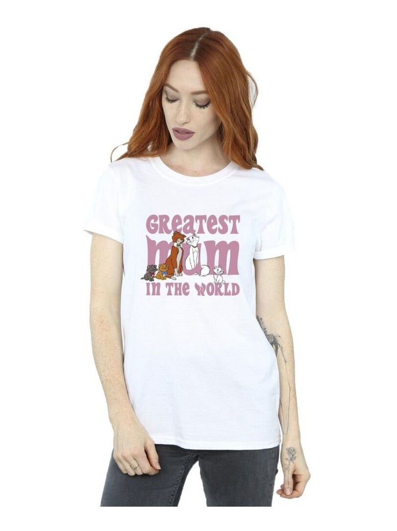 Disney - T-shirt Les Aristochats GREATEST MUM Blanc - Kiabi