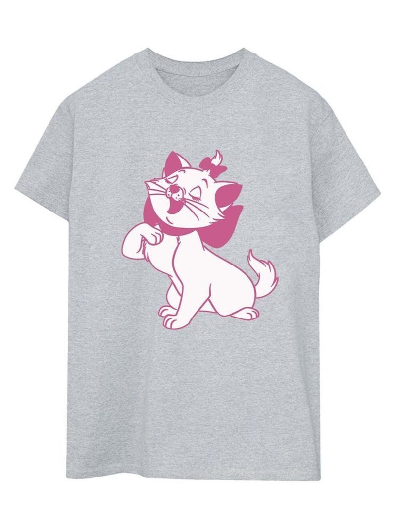 Disney - T-shirt Les Aristochats Gris chiné - Kiabi
