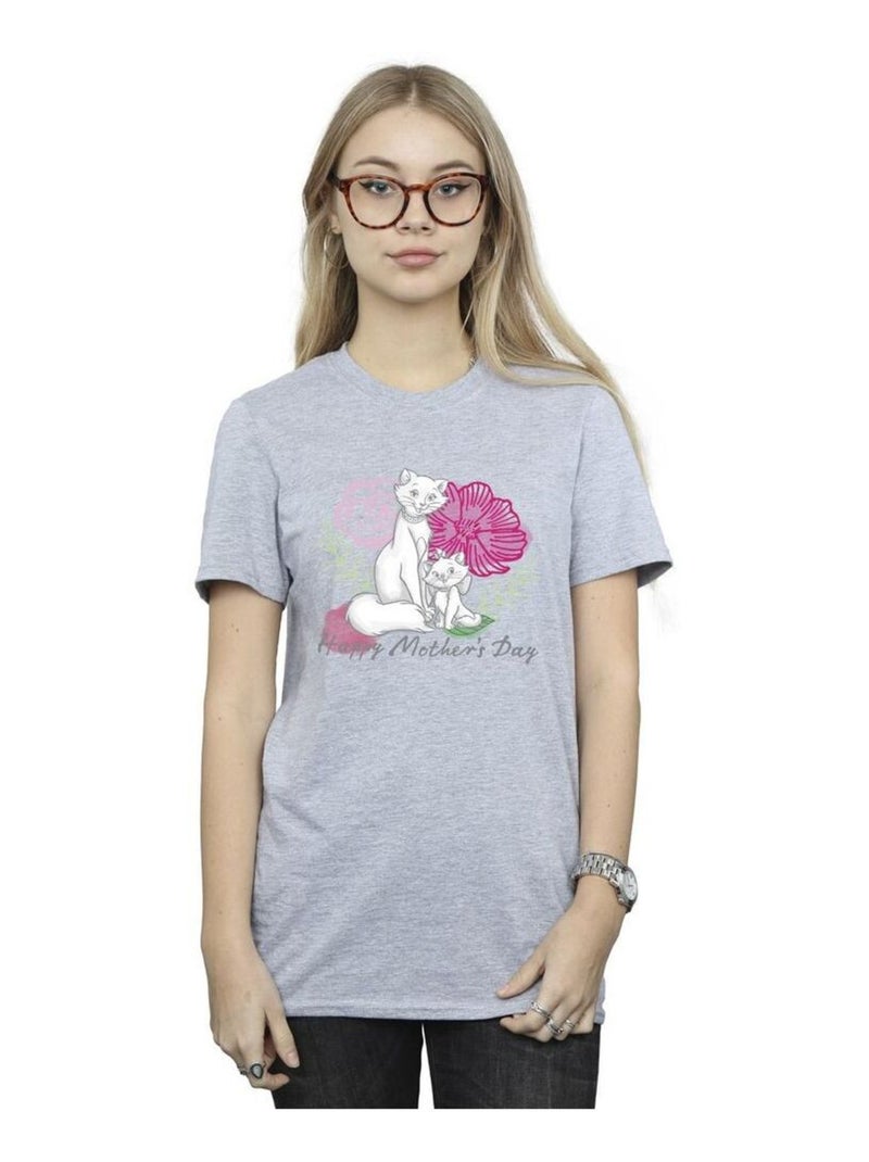 Disney - T-shirt Les Aristochats Gris chiné - Kiabi