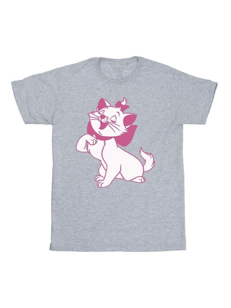 Disney - T-shirt Les Aristochats Gris chiné - Kiabi