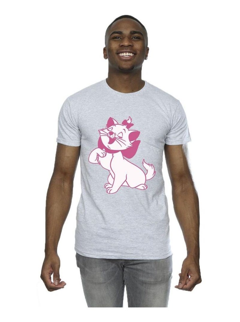 Disney - T-shirt Les Aristochats Gris chiné - Kiabi