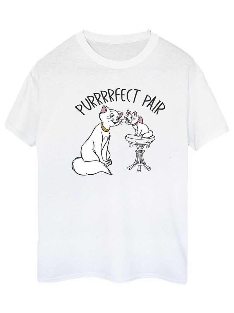 Disney - T-shirt Les Aristochats PURRFECT PAIR Blanc - Kiabi