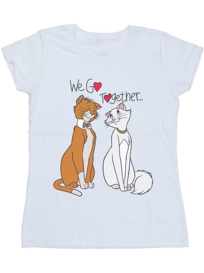 Disney - T-shirt Les Aristochats WE GO TOGETHER Blanc - Kiabi