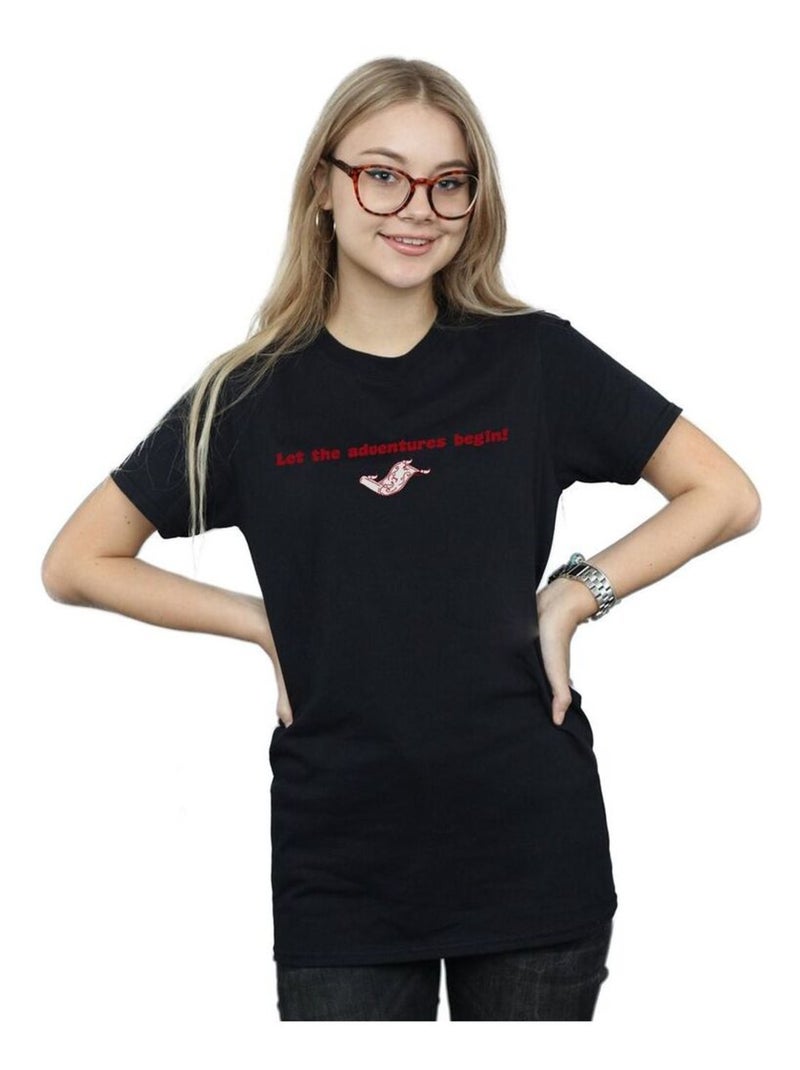 Disney - T-shirt LET THE ADVENTURES BEGIN Noir - Kiabi