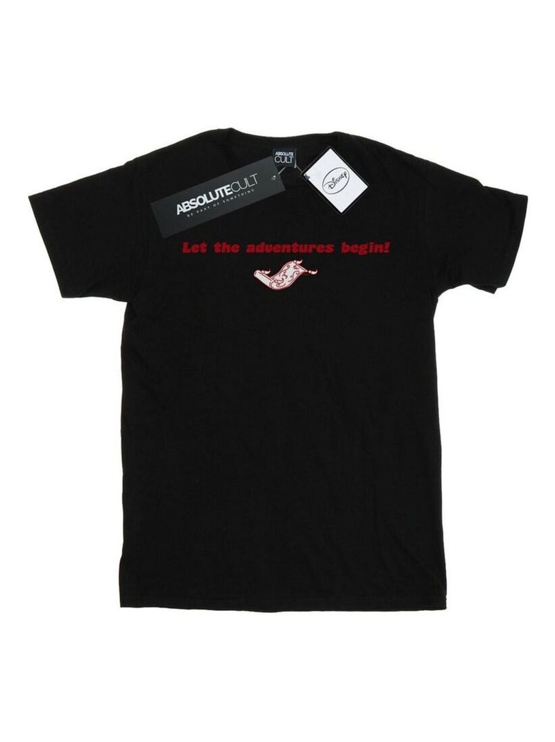 Disney - T-shirt LET THE ADVENTURES BEGIN Noir - Kiabi